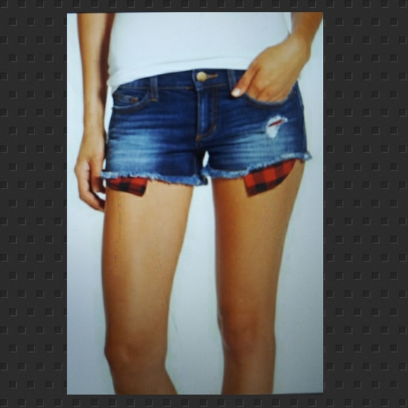 Black Label Pants - SP Black Label Jean shorts plaid - NWOT